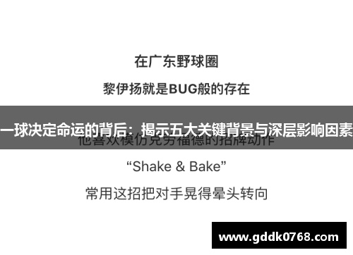 一球决定命运的背后：揭示五大关键背景与深层影响因素