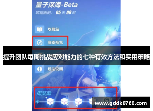 提升团队每周挑战应对能力的七种有效方法和实用策略